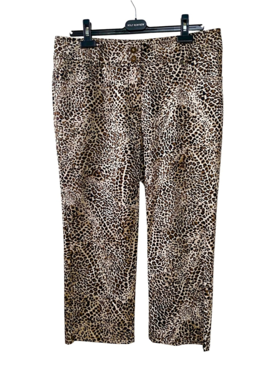 Olsen Europe Pants - NWT Olsen Europe Ibiza 504 Leopard Print Crop Stretch Pants Size 10 / 42